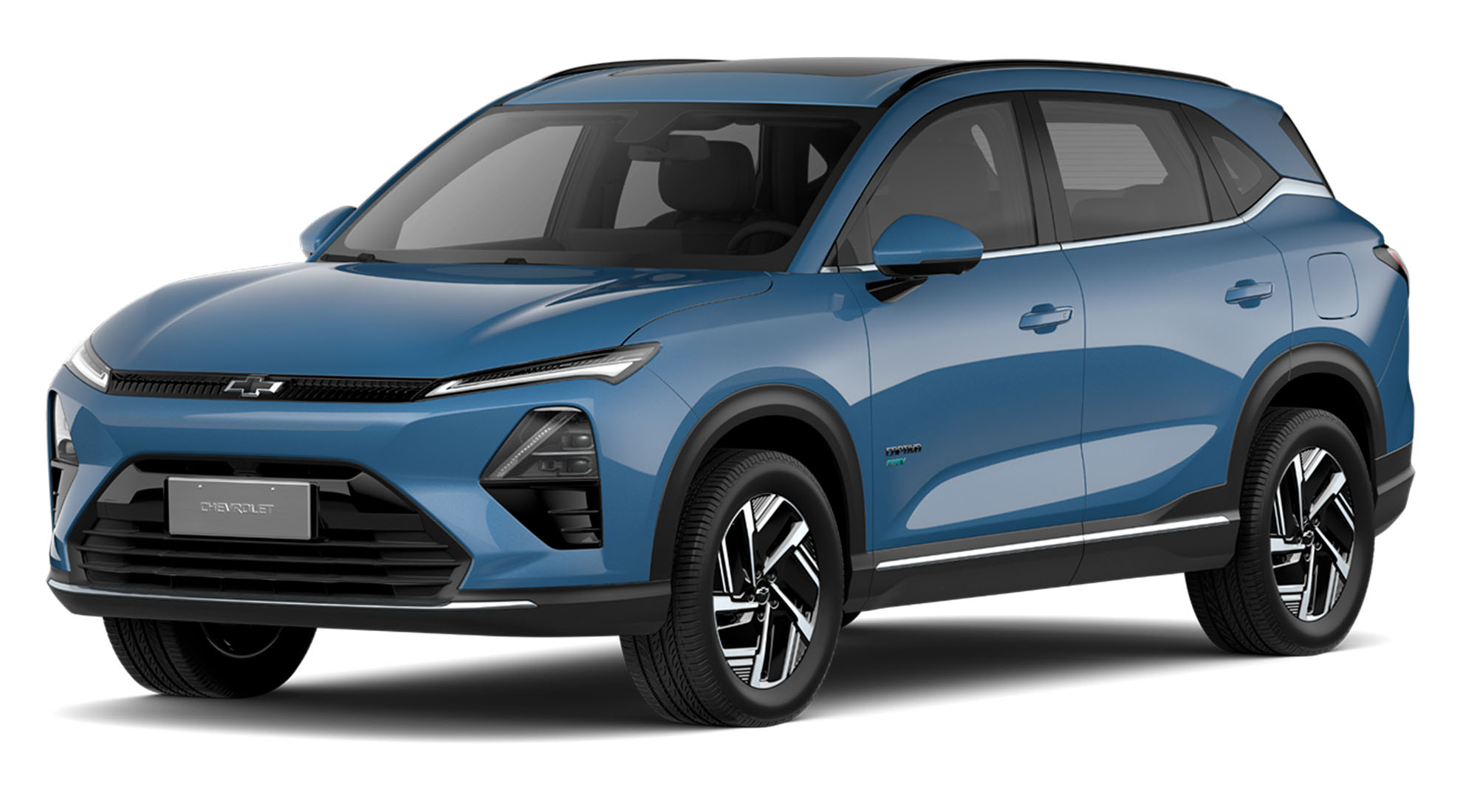 Color azul alba Chevrolet Captiva híbrida